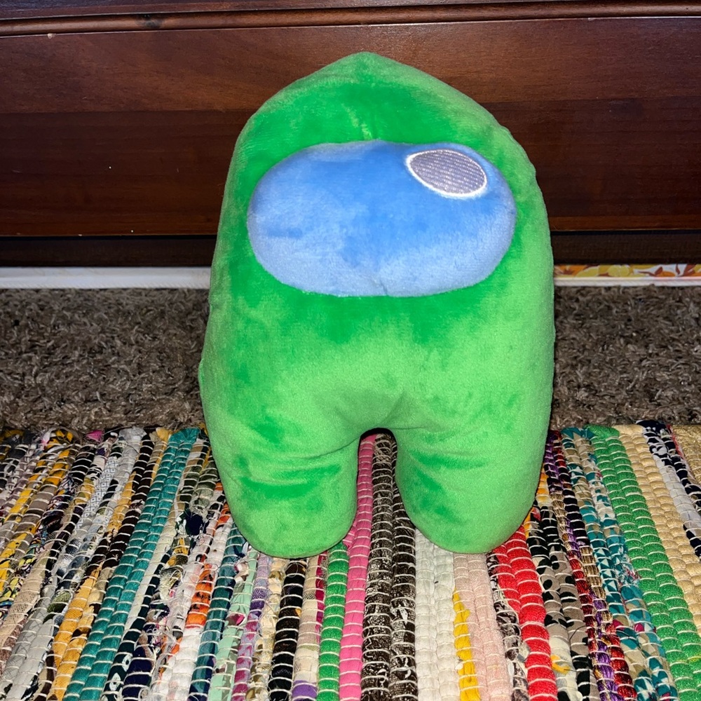 Green AmongUs character
